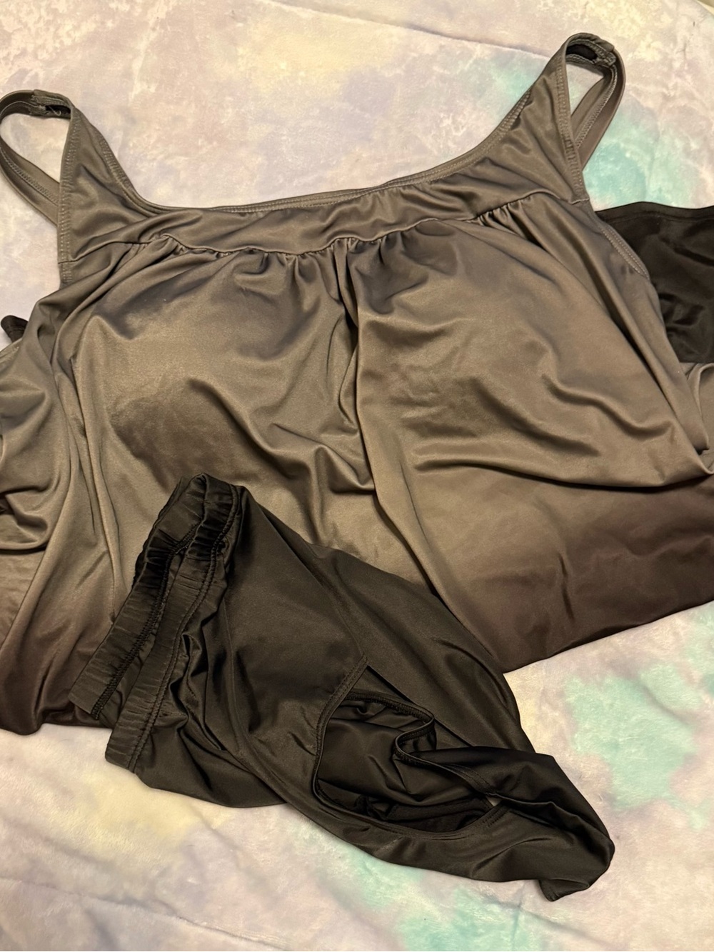 Women’s Black Swim  Set – Supportive Tank & bottoms